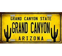 Placa de matrícula con texto en inglés "Grand Canyon Cactus Arizona State", 6 x 12 pulgadas