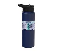 Placa de matrícula de The Gorge Oregon OR Columbia River Stainless Steel Insulated Water Bottle