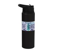 Placa de matrícula de The Gorge Oregon OR Columbia River Stainless Steel Insulated Water Bottle