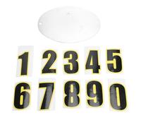 Placa de Matrícula Ovalada de Aluminio de Motocicleta, CL250 CL300 CL500, Aspecto Elegante, Instalación Fácil, Toque Personalizado, Placa de Bricolaje con Exquisito Acabado