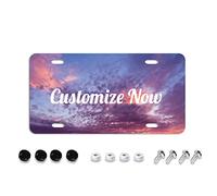 Placa de matrícula personalizada para la parte delantera del coche personalizada, añade tus propias texto imagen foto logotipo diseño de arte etiquetas de coche letrero de matrícula 6 x 12 pulgadas