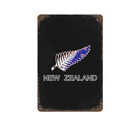 Placa de metal con diseño de helecho maorí de Nueva Zelanda, estilo vintage, para colgar en la pared, para decoración del hogar, cocina, jardín, 11.8 x 7.9 pulgadas