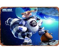 Placa de metal con diseño de la película animada de Ice Age 5 2016, 20 x 30 cm, decoración de pared retro vintage