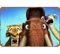 Placa de metal con texto en inglés "Ice Age Collision Course 2016", 20,3 x 30,5 cm, decoración de pared retro vintage