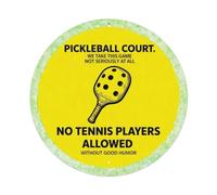 Placa de metal con texto en inglés "PICKLEBALL Court We Take This Game"