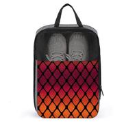 Placa de metal de diamante naranja neón con bolsa de zapatos rosa intenso para viajes, uso diario, bolsa de almacenamiento antipolvo para zapatos de golf