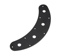 Placa de Metal, interruptor de bajo, Control chapado curvado, 8 orificios, 3 orificios for bajo, negro/oro/cromo(Schwarz)