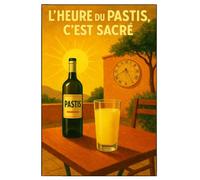 Placa de metal l hora del pastis c es sagrado 30,5 x 20 cm
