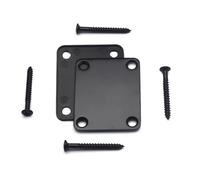 Placa de metal para cuello de guitarra, repuesto de 4 pernos con tornillos y placa trasera para guitarra eléctrica Fender Strat Tele, bajo