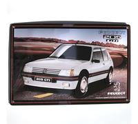Placa de metal Peugeot 205 GTI I&S Collector (20 x 30 cm) *modelo en Relief*