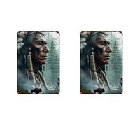 Placa de metal vintage Native Americans para decoración interior y exterior de 12x16 pulgadas