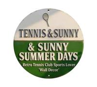 Placa de metal vintage Tennis & Sunny Summer Days