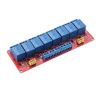 Placa de módulo de relé, 8 canales, placa de módulo de relé optoacoplador de disparo alto y bajo de 5V / 12V / 24V (24V)