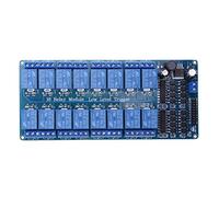 Placa de módulo de relé de 16 canales 5V 12V para Arduino PIC AVR MCU DSP ARM PLC