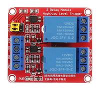 Placa de módulo de relé, módulo de relé de 2 canales con optoacoplador Optoacoplador Placa de expansión de disparador de bajo, interruptor de relé de módulo de relé de disparador(12V)