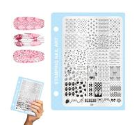 Placa De Moldeo De Uñas,Herramienta De Prensa | Kit De Placa De Estampación De Uñas,Para Casa Y Salón Ejercicio Y Principiantes Estudio De Preparación De La Boda