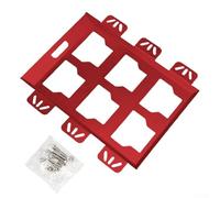 Placa de montaje compacta compatible con organizador compacto ForPackout, base de montaje de acero inoxidable de 50 libras, caja de herramientas de almacenamiento en pared (rojo)