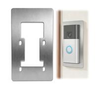 Placa de Montaje de Acero Inoxidable para Ring Video Doorbell 1-4, 2 Generación, 3 Plus, Battery Plus, Battery Pro, Placa de Pared para Cubrir Agujeros y Marcas en Instalación de Timbre en Puerta