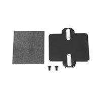 Placa de montaje de aluminio para ESC, placa de fijación para ESC de coches RC, soporte metálico amortiguador de impactos para coches RC Traxxas a escala 1/8, con tornillos y (Negra)