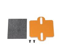 Placa de montaje de aluminio para ESC, placa de fijación para ESC de coches RC, soporte metálico amortiguador de impactos para coches RC Traxxas a escala 1/8, con tornillos y (Oro)