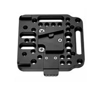 Placa de montaje de batería en V de liberación rápida de aleación de aluminio para FS7 con 32 puertos de tornillo de 1/4 pulgadas grandes