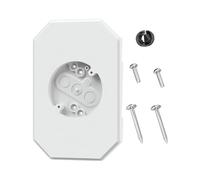 Placa de montaje de luz de revestimiento exterior para vinilos de doble vuelta de 1/2 pulgada y 4 pulgadas con carcasa eléctrica resistente