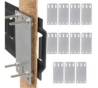 Placa de montaje E-Track, 12 placas de fijación de carriles, juego de soporte robusto con accesorios de instalación para garaje, taller, almacén