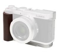 Placa de montaje en forma de L SmallRig 5943 con mango de madera para Panasonic LUMIX L10, color plata.