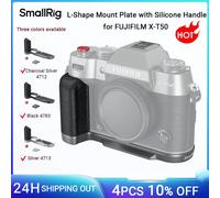 Placa de montaje en forma de L SmallRig X-T50 con mango de silicona para FUJIFILM X-T50 con placa de liberación rápida Arca-Swiss -4712 Black 4783