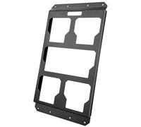 Placa de montaje para paquetes, 100 libras, metal con recubrimiento en polvo, para almacenamiento de herramientas y sistemas de organización, paquetes de media placa, accesorios de montaje en pared
