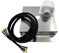 Placa de montaje Selfsat MWR para antena 5G incl. pasamuros de techo para hasta 8 cables y cable de prolongación para router 6 x 2 metros