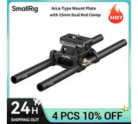 Placa de Montaje Tipo Arca SmallRig con Abrazadera de Doble Varilla de 15 mm con 2 Varillas de Fibra de Carbono de 30 cm y 15 mm, Placa Base Arca-Swiss 6761 6761