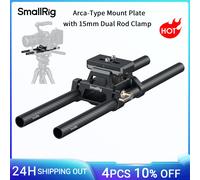 Placa de Montaje Tipo Arca SmallRig con Abrazadera de Doble Varilla de 15 mm, Placa Base Integrada Universal Arca-Swiss con Placa de Liberación Rápida -6761 6761
