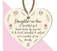 Placa de nuera - "A Beautiful Girl Hand Chosen by My Son" - Regalo sentimental para nuera para celebrar el amor familiar y la conexión - Elegante recuerdo (mediano: 15 cm de alto x 13 cm de ancho)