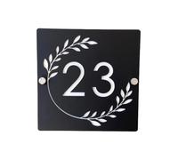 Placa De Número Casa for Exteriores, Acrílico Hueco 3D, Señal Dirección for Pared Del Hogar, Habitación, Con Nombre Plateado Gris, 1 Uds(Black White,40x40cm)