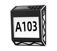 Placa de número de casa montada en la pared | Solar House Number Sign - Light Up Address Signs For Outside | Solar LED Houses Numbers Illuminated For Street, Garden, Driveway, Outdoor Home