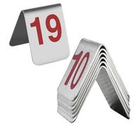 Placa De Número De Mesa Para Restaurantes Cafés Bares Boda, Num 1-10 1-20 Carteles Reservado Metálicos Reutilizable, Letreros De Mesa De Acero Inoxidable Fácil De Limpiar(1-10)