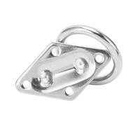 Placa de Ojo con Almohadilla de Diamante M6x66x40mm, Gancho de Montaje en Pared de Acero Inoxidable 316 para Barco, Yate, Hardware Marino, Colgador en Forma de U
