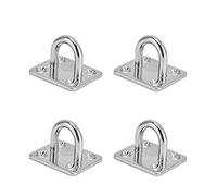 Placa de Ojo de Acero Inoxidable 304, Accesorios para Colgar en la Pared del Techo con Gancho Cerrado para Atraque Marino y Uso en Exteriores, Paquete de 4