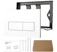 Placa de palanca de inodoro, placa de repuesto para doble descarga, conjunto y marco de fijación, pieza de repuesto para depósito de agua, compatible con las placas de descarga de la serie Geberit