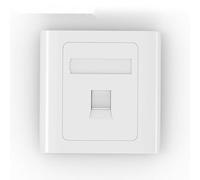 Placa de pared - 1 puerto RJ45 para conexión Ethernet, fabricada en material resistente, ideal para redes domiciliarias o de oficina.