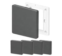 Placa de Pared Ciega, Cubierta Ciega Empotrada, 8,6 X 8,6 Cm Plástico Sin Tornillos Cubierta de Enchufe de Una Sola Marcha Para Enchufes o Interruptores no Utilizados (Gris (4 PCS))