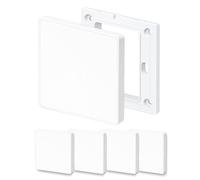 Placa de Pared Ciega, Cubierta Ciega Empotrada, 8,6 X 8,6 Cm Plástico Sin Tornillos Cubierta de Enchufe de Una Sola Marcha Para Enchufes o Interruptores no Utilizados (Blanco (4 PCS))