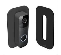 Placa de pared compatible con BlinkDoorbell acabado satinado resistente plástico de plexiglás negro