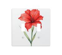 Placa de pared con diseño de flor de galdiolo de acuarela de doble banda, tamaño estándar, 11,4 x 11,4 cm