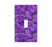 Placa de pared con estampado de mármol con textura morada oscura - Cubierta de interruptor de luz de palanca única