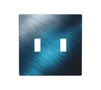 Placa de pared con textura de chapa de acero azul metálico y cian, tamaño estándar, 11,4 x 11,4 cm