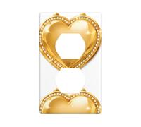 Placa de pared de 4.5 x 2.75 pulgadas, diseño de corazón de diamante MSRHIUEF duradero, resistente al calor y a la decoloración, fácil de limpiar, tamaño estándar