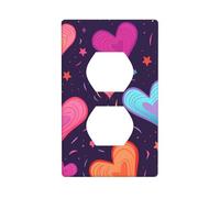 Placa de pared de 4.5 x 2.75 pulgadas, diseño de corazón de estrella fugaz de WHJSHOP Material de policarbonato duradero, resistente al calor y a la decoloración, fácil de limpiar, tamaño estándar