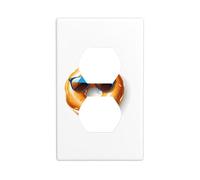 Placa de pared de 4.5 x 2.75 pulgadas, diseño de dona WHJSHOP con lentes de sol, material de policarbonato duradero, resistente al calor y a la decoloración, fácil de limpiar, tamaño estándar